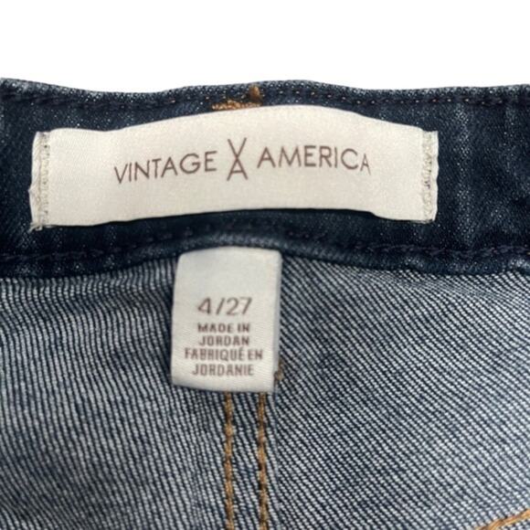 Vintage America High Rise Straight Crop Jeans 4/27 - Picture 4 of 8